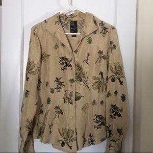 Vintage Dana B and Karen Button Up Silk Top